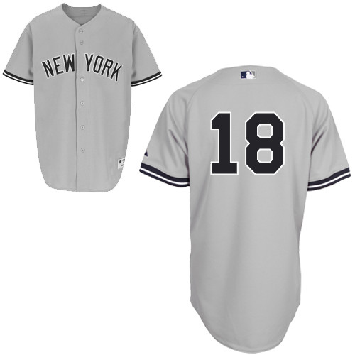 Hiroki Kuroda #18 mlb Jersey-New York Yankees Women's Authentic Road Gray Baseball Jersey